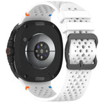 Pulseira de Relógio em Silicone Respirável com Fecho Preto em Escada e Padrão de Colmeia, Para Samsung Galaxy Watch8 / Watch8 Classic