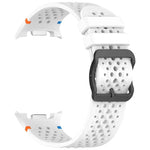 Pulseira de Relógio em Silicone Respirável com Fecho Preto em Escada e Padrão de Colmeia, Para Samsung Galaxy Watch8 / Watch8 Classic
