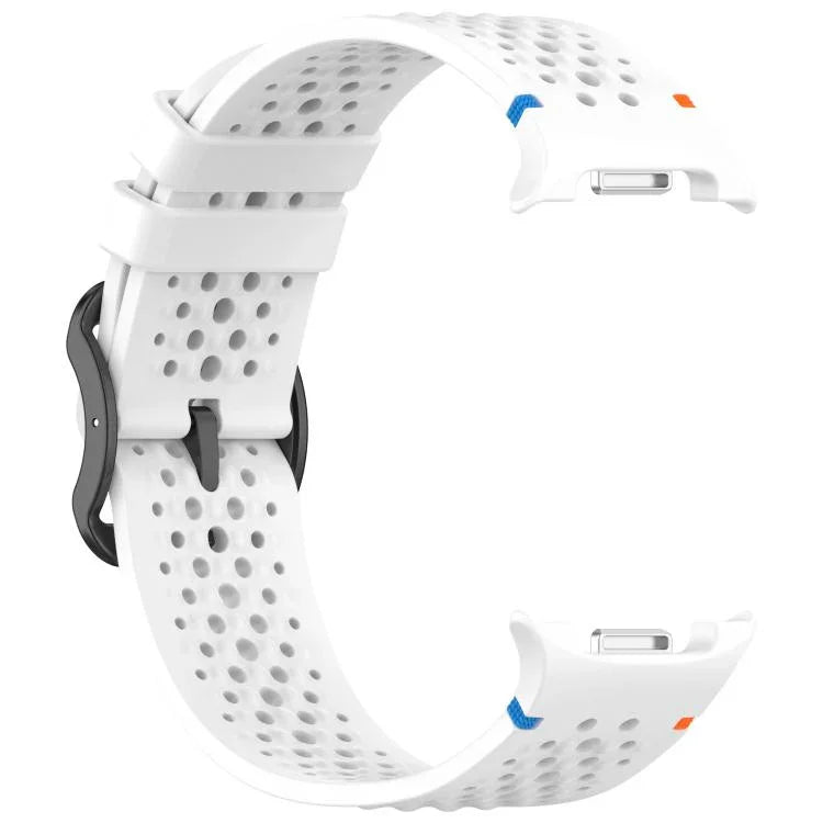 Pulseira de Relógio em Silicone Respirável com Fecho Preto em Escada e Padrão de Colmeia, Para Samsung Galaxy Watch8 / Watch8 Classic
