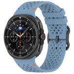 Pulseira de Relógio em Silicone Respirável com Fecho Preto em Escada e Padrão de Colmeia, Para Samsung Galaxy Watch8 / Watch8 Classic