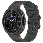 Pulseira de Relógio em Silicone Respirável com Fecho Preto em Escada e Padrão de Colmeia, Para Samsung Galaxy Watch8 / Watch8 Classic