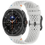Pulseira de Relógio em Silicone Respirável com Fecho Preto em Escada e Padrão de Colmeia, Para Samsung Galaxy Watch8 / Watch8 Classic