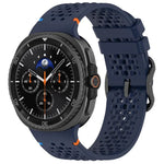 Pulseira de Relógio em Silicone Respirável com Fecho Preto em Escada e Padrão de Colmeia, Para Samsung Galaxy Watch8 / Watch8 Classic