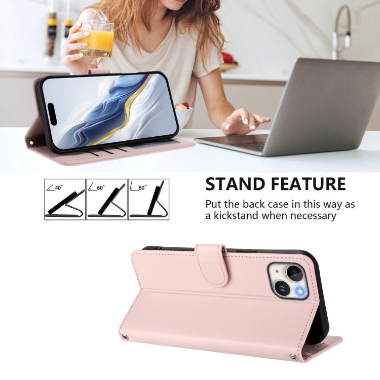 Capa de telemóvel em pele com relevo de coração e gato com alça de mão, Para iPhone 15, Para iPhone 14 Plus, Para iPhone 14 / 13, Para iPhone 14 Pro