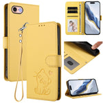 Capa de telemóvel em pele com relevo de coração e gato com alça de mão, Para iPhone 14 Pro Max, Para iPhone 7 / 8 / SE 2022, Para iPhone 13 Pro Max, Para iPhone 13 Pro