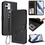 Capa de telemóvel em pele com relevo de gato em forma de coração e alça de mão, Para iPhone 11 Pro Max, Para iPhone 11, Para iPhone 11 Pro, Para iPhone X / XS