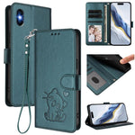 Capa de telemóvel em pele com relevo de gato em forma de coração e alça de mão, Para iPhone 11 Pro Max, Para iPhone 11, Para iPhone 11 Pro, Para iPhone X / XS