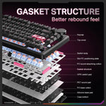Teclado Mecânico com Triplo Modo e Teclas Hot Swappable ONIKUMA MT706 81 Teclas, MT706