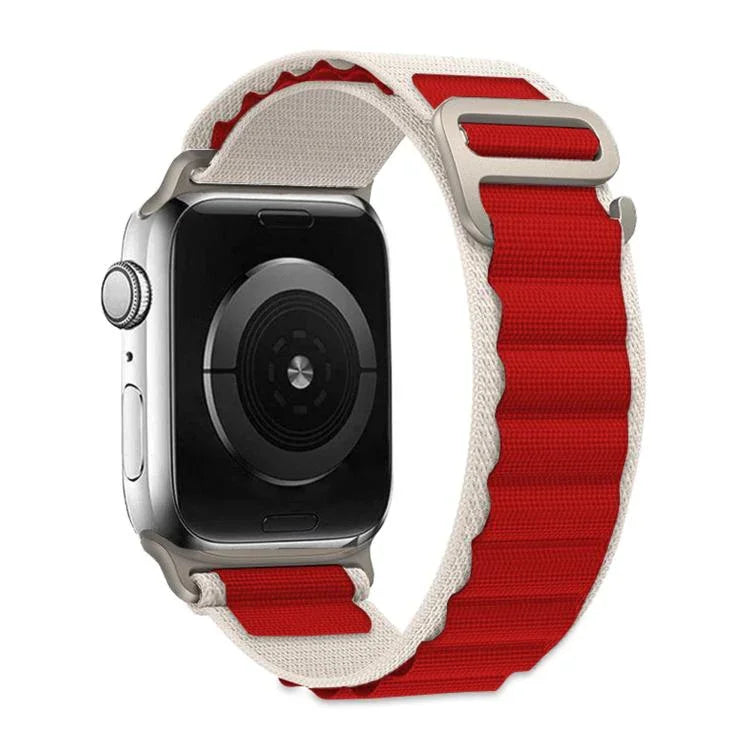 Correia de Relógio em Nylon com Fivela e Filme Curvo 3D, Para Apple Watch Series 41mm