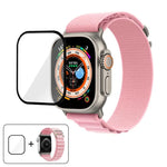 Correia de Relógio em Nylon com Fivela e Filme Curvo 3D, Para Apple Watch Ultra 2 / 1 49mm