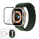 Correia de Relógio em Nylon com Fivela e Filme Curvo 3D, Para Apple Watch Ultra 2 / 1 49mm