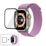Correia de Relógio em Nylon com Fivela e Filme Curvo 3D, Para Apple Watch Ultra 2 / 1 49mm