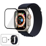 Correia de Relógio em Nylon com Fivela e Filme Curvo 3D, Para Apple Watch Ultra 2 / 1 49mm