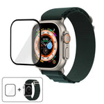 Correia de Relógio em Nylon com Fivela e Filme Curvo 3D, Para Apple Watch Ultra 2 / 1 49mm