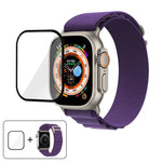 Correia de Relógio em Nylon com Fivela e Filme Curvo 3D, Para Apple Watch Ultra 2 / 1 49mm