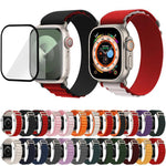 Pulseira de Relógio em Nylon com Loop e Filme Curvo 3D, Para Apple Watch Série 40mm