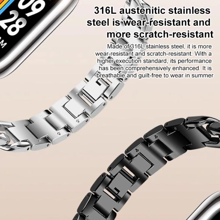 xDfind Single-row Denim Chain Stainless Steel Watch Band, For Xiaomi Smart Band 10 / 9 / 8
