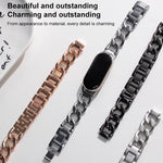 xDfind Single-row Denim Chain Stainless Steel Watch Band, For Xiaomi Smart Band 10 / 9 / 8