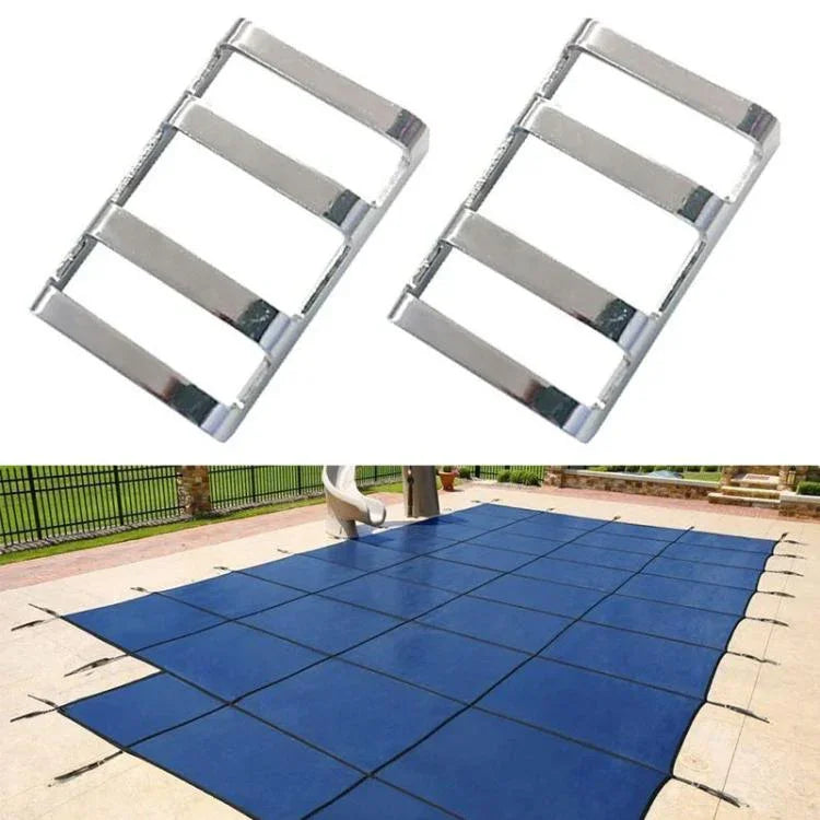 Cobertura de Segurança para Piscina com Malha e Fivela de Aço Inoxidável, Fivela Fixa para Piscina, 3 peças / Pacote