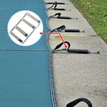 Cobertura de Segurança para Piscina com Malha e Fivela de Aço Inoxidável, Fivela Fixa para Piscina, 3 peças / Pacote