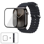 Correia de Relógio em Silicone Ocean com Filme Curvo 3D, Para Apple Watch Series 40mm, Para Apple Watch Ultra 2 / 1 49mm, Para Apple Watch Series 45mm