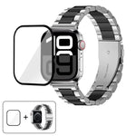 Bracelete Três Contas em Aço Inoxidável com Filme Curvo 3D, Para Apple Watch Series 42mm