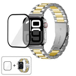 Bracelete Três Contas em Aço Inoxidável com Filme Curvo 3D, Para Apple Watch Series 42mm