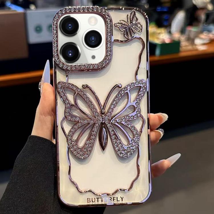 Hollow Butterfly Electroplating TPU Phone Case, For iPhone 11 Pro Max, For iPhone 11