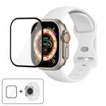Correia de Relógio em Silicone com Fivela Borboleta e Filme Curvo 3D, Para Apple Watch Series 40mm, Para Apple Watch Ultra 2 / 1 49mm, Para Apple Watch Series 45mm