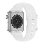 Correia de Relógio em Silicone com Fivela Borboleta e Filme Curvo 3D, Para Apple Watch Series 41mm, Para Apple Watch Series 38mm, Para Apple Watch Series 42mm