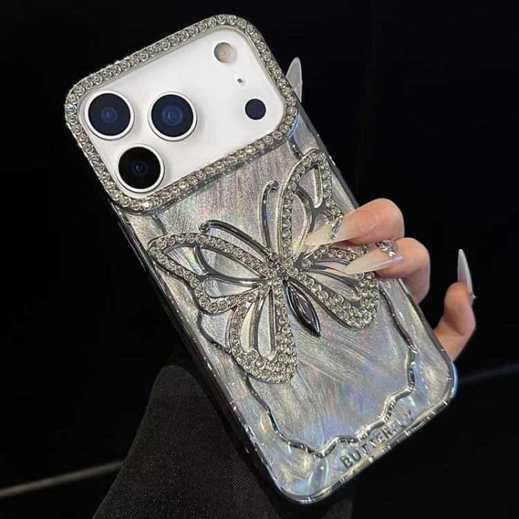 Butterfly Electroplating TPU Phone Case with Epoxy Cardboard, For iPhone 18 Pro, For iPhone 18 Pro Max, For iPhone 17 Pro Max, For iPhone 17 Pro, For iPhone 17, For iPhone 16 Pro Max, For iPhone 16 Pro, For iPhone 16 Plus, For iPhone 16                ...