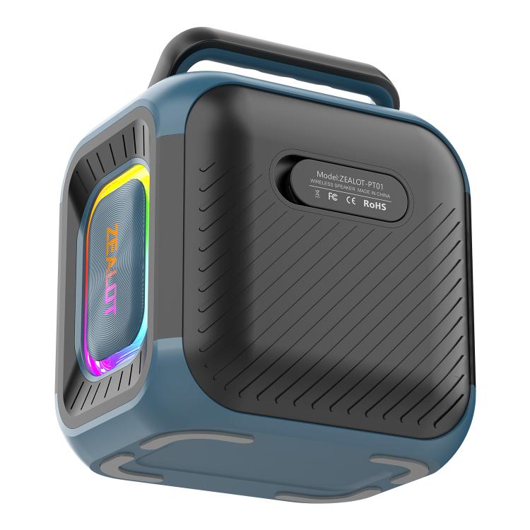 Zealot PT01 Coluna Bluetooth Estéreo RGB Portátil 30W IPX6 para Exterior, PT01