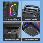 Zealot PT01 Coluna Bluetooth Estéreo RGB Portátil 30W IPX6 para Exterior, PT01