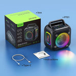 Zealot PT01 Coluna Bluetooth Estéreo RGB Portátil 30W IPX6 para Exterior, PT01