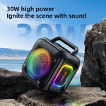 Zealot PT01 Coluna Bluetooth Estéreo RGB Portátil 30W IPX6 para Exterior, PT01