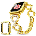 xDfind O-shaped Diamond Metal Watch Band with Tempered Film Integrated PC Cover, For Apple Watch Series 10 46mm, For Apple Watch Series 10 42mm, For Apple Watch Series 44mm, For Apple Watch Series 40mm, For Apple Watch Ultra 2 / 1 49mm                 ...
