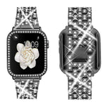 xDfind Bling Diamond Jewelry Metal Watch Band with Case, For Apple Watch Series 10 46mm, For Apple Watch Series 10 42mm, For Apple Watch Series 40mm, For Apple Watch Ultra 2 / 1 49mm, For Apple Watch Series 41mm