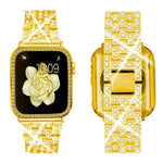 xDfind Bling Diamond Jewelry Metal Watch Band with Case, For Apple Watch Series 10 46mm, For Apple Watch Series 10 42mm, For Apple Watch Series 40mm, For Apple Watch Ultra 2 / 1 49mm, For Apple Watch Series 41mm