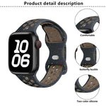 Correia de Relógio em Silicone com Fivela Borboleta e Pontos Coloridos com Filme Curvo 3D, Para Apple Watch Series 42mm