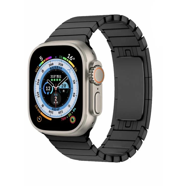 Correia de Relógio em Aço 316 com Fivela Original e Filme Curvo 3D, Para Apple Watch Série 10 46mm, Para Apple Watch Série 10 42mm, Para Apple Watch Série 44mm, Para Apple Watch Série 40mm, Para Apple Watch Ultra 2 / 1 49mm, Para Apple Watch Série 45mm