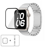 Correia de Relógio em Aço 316 com Fivela Original e Filme Curvo 3D, Para Apple Watch Série 10 46mm, Para Apple Watch Série 10 42mm, Para Apple Watch Série 44mm, Para Apple Watch Série 40mm, Para Apple Watch Ultra 2 / 1 49mm, Para Apple Watch Série 45mm