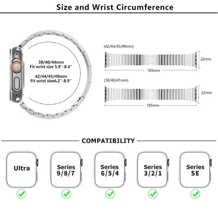 Correia de Relógio em Aço 316 com Fivela Original e Filme Curvo 3D, Para Apple Watch Série 10 46mm, Para Apple Watch Série 10 42mm, Para Apple Watch Série 44mm, Para Apple Watch Série 40mm, Para Apple Watch Ultra 2 / 1 49mm, Para Apple Watch Série 45mm