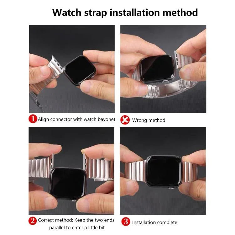 Correia de Relógio em Aço 316 com Fivela Original e Filme Curvo 3D, Para Apple Watch Série 10 46mm, Para Apple Watch Série 10 42mm, Para Apple Watch Série 44mm, Para Apple Watch Série 40mm, Para Apple Watch Ultra 2 / 1 49mm, Para Apple Watch Série 45mm