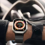 Correia de Relógio em Aço 316 com Fivela Original e Filme Curvo 3D, Para Apple Watch Série 10 46mm, Para Apple Watch Série 10 42mm, Para Apple Watch Série 44mm, Para Apple Watch Série 40mm, Para Apple Watch Ultra 2 / 1 49mm, Para Apple Watch Série 45mm