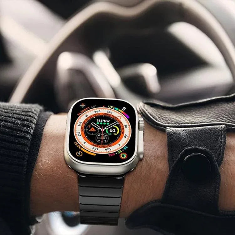 Correia de Relógio em Aço 316 com Fivela Original e Filme Curvo 3D, Para Apple Watch Série 10 46mm, Para Apple Watch Série 10 42mm, Para Apple Watch Série 44mm, Para Apple Watch Série 40mm, Para Apple Watch Ultra 2 / 1 49mm, Para Apple Watch Série 45mm