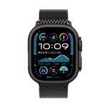 Correia de Relógio Milanesa em Aço Inoxidável com Fivela Umbrella e Filme Curvo 3D, Para Apple Watch Série 10 46mm, Para Apple Watch Série 10 42mm, Para Apple Watch Série 44mm, Para Apple Watch Série 40mm, Para Apple Watch Ultra 2 / 1 49mm
