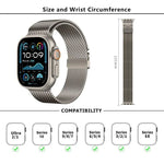 Correia de Relógio Milanesa em Aço Inoxidável com Fivela Umbrella e Filme Curvo 3D, Para Apple Watch Série 10 46mm, Para Apple Watch Série 10 42mm, Para Apple Watch Série 44mm, Para Apple Watch Série 40mm, Para Apple Watch Ultra 2 / 1 49mm