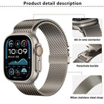 Correia de Relógio Milanesa em Aço Inoxidável com Fivela Umbrella e Filme Curvo 3D, Para Apple Watch Série 10 46mm, Para Apple Watch Série 10 42mm, Para Apple Watch Série 44mm, Para Apple Watch Série 40mm, Para Apple Watch Ultra 2 / 1 49mm