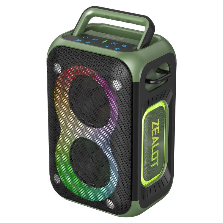 Zealot PT02 Coluna Bluetooth Estéreo RGB Colorida Portátil 60W para Exterior, PT02