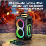 Zealot PT02 Coluna Bluetooth Estéreo RGB Colorida Portátil 60W para Exterior, PT02